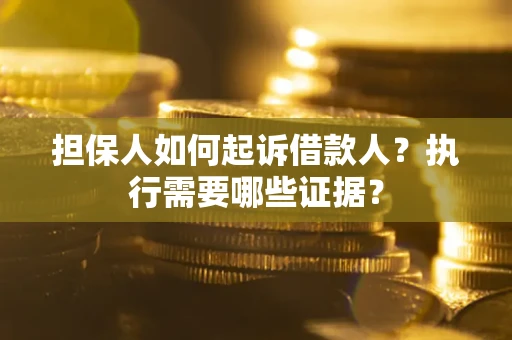 济南担保人如何起诉借款人？执行需要哪些证据？