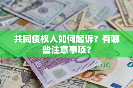 济南共同债权人如何起诉？有哪些注意事项？