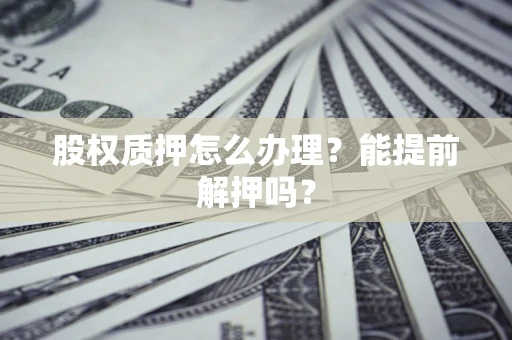 济南股权质押怎么办理？能提前解押吗？
